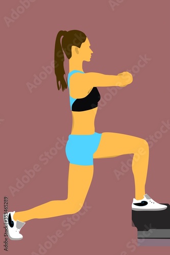 woman doing fitness exercise