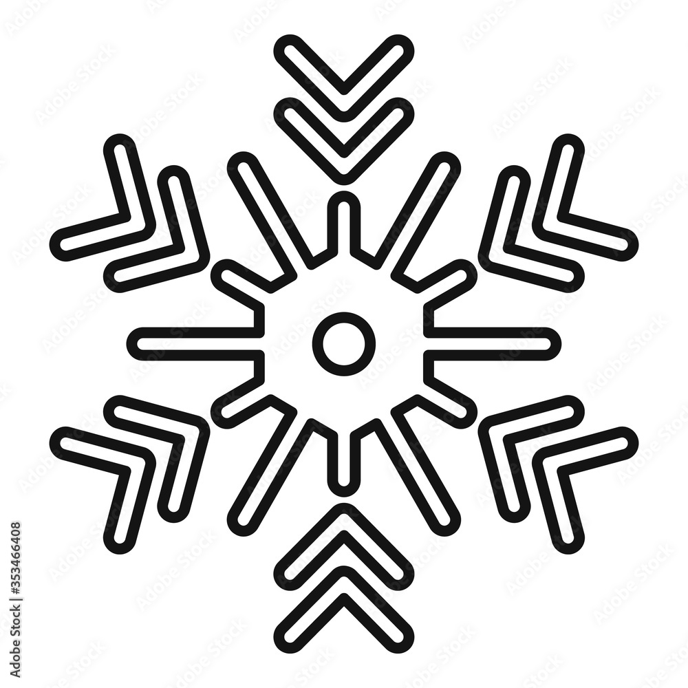 Texture snowflake icon. Outline texture snowflake vector icon for web design isolated on white background Texture snowflake icon. Outline texture snowflake vector icon for web design isolated on white background