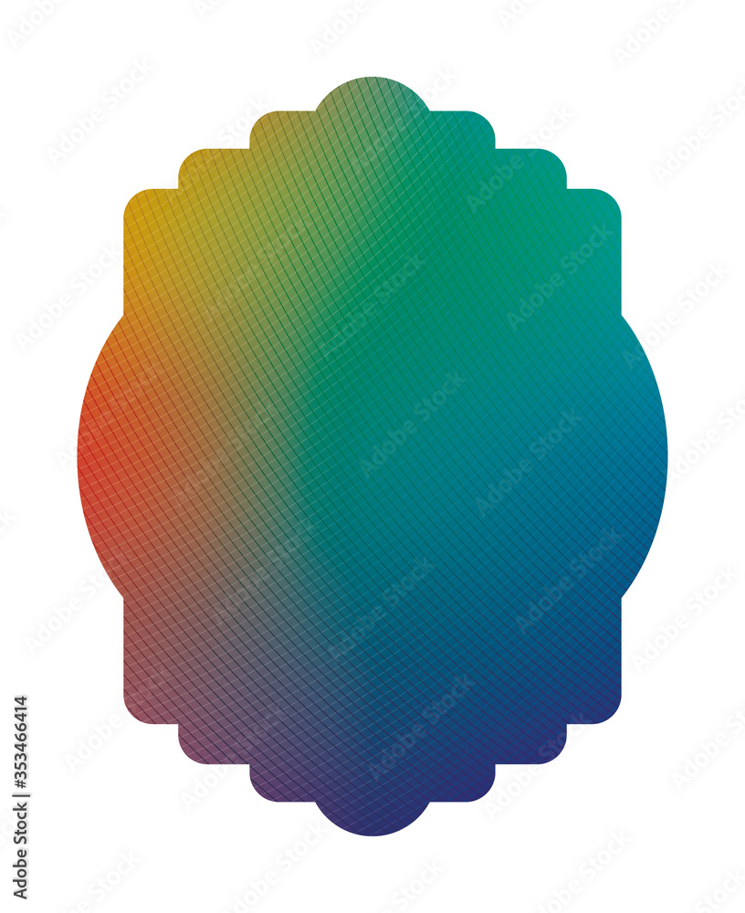 Blue gree and red gradient frame banner vector design