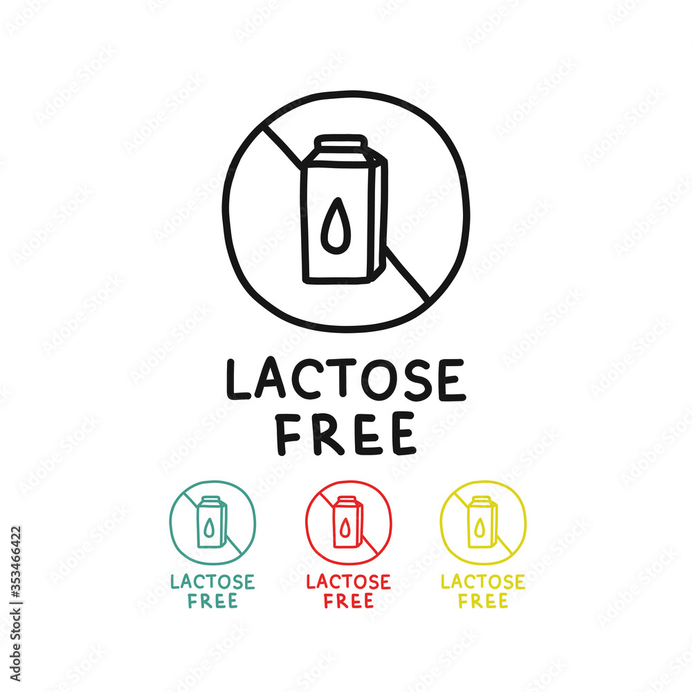 lactose free symbol doodle icon, vector illustration lactose free symbol doodle icon, vector illustration