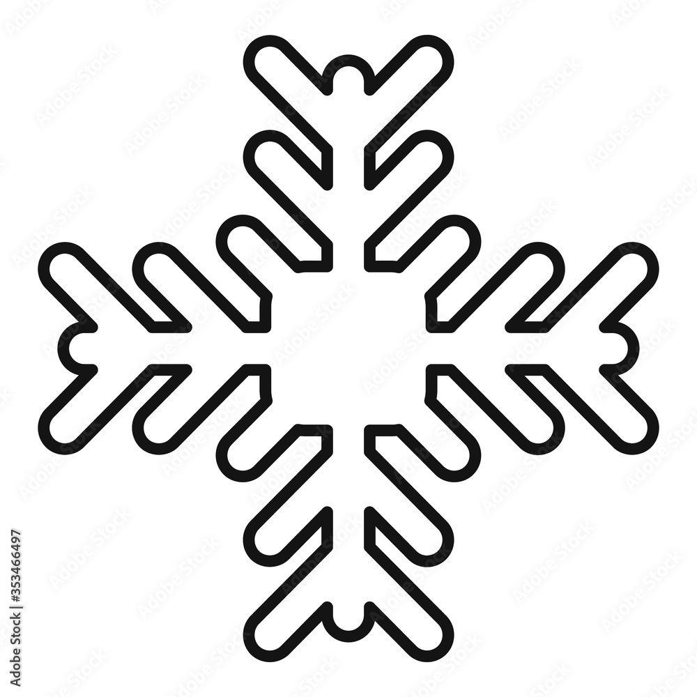 Art snowflake icon. Outline art snowflake vector icon for web design isolated on white background Art snowflake icon. Outline art snowflake vector icon for web design isolated on white background