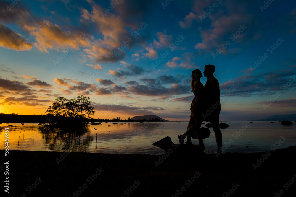 Romantic couple portrait on Mot Island Phuquoc