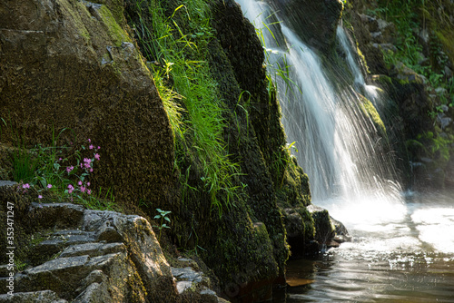 Wasserfall und Schlucht " Saut du Bouchot" in den Vogesen in Frankreich