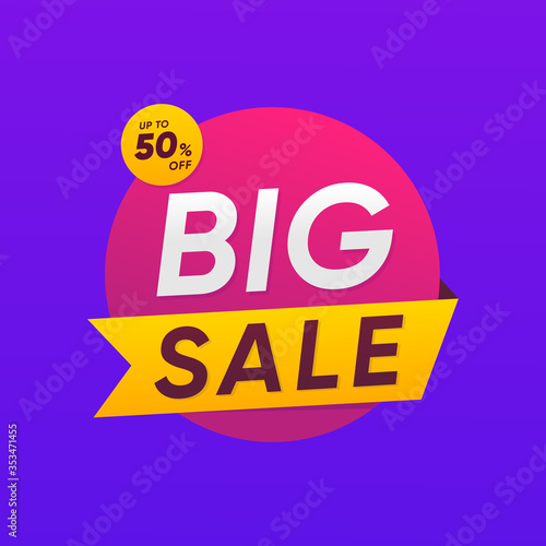 Big Sale Banner Vector Template  Design 