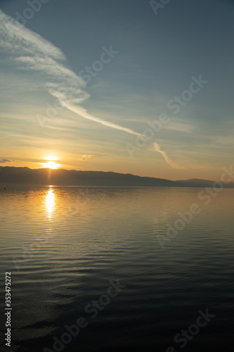 lake at the sunrise