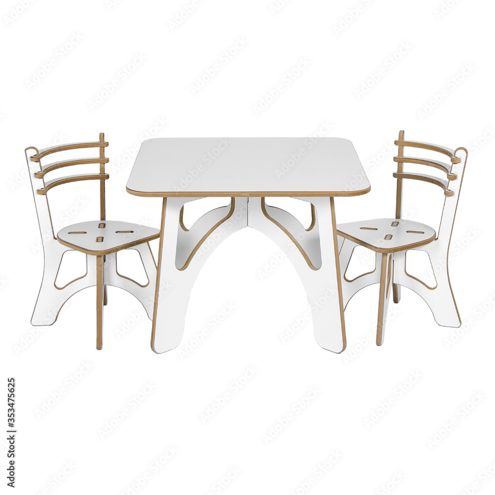 Wooden white furniture for home and kindergarten Wooden white furniture for home and kindergarten