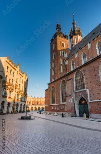St Mary s church in the morning  Krakow  Poland