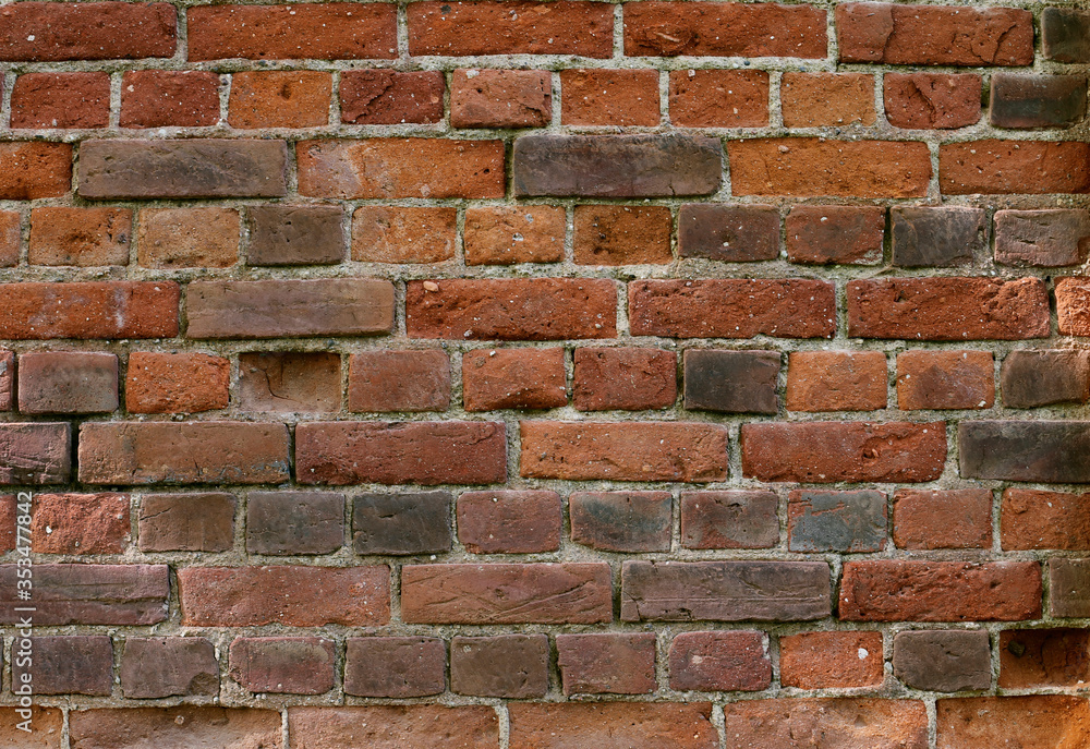 Red brick wall. The texture of the old brickwork.
Red brick wall. The texture of the old brickwork.