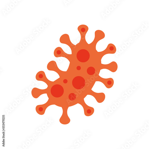 bacteria icon image, flat style