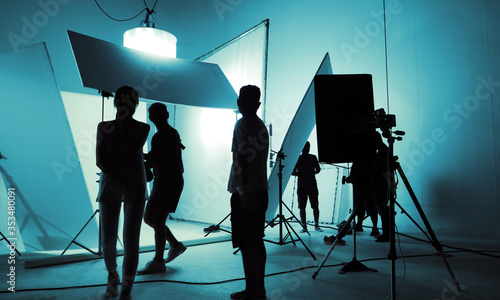 Fotografia, Obraz Shooting studio for photographer and creative art director with production crew