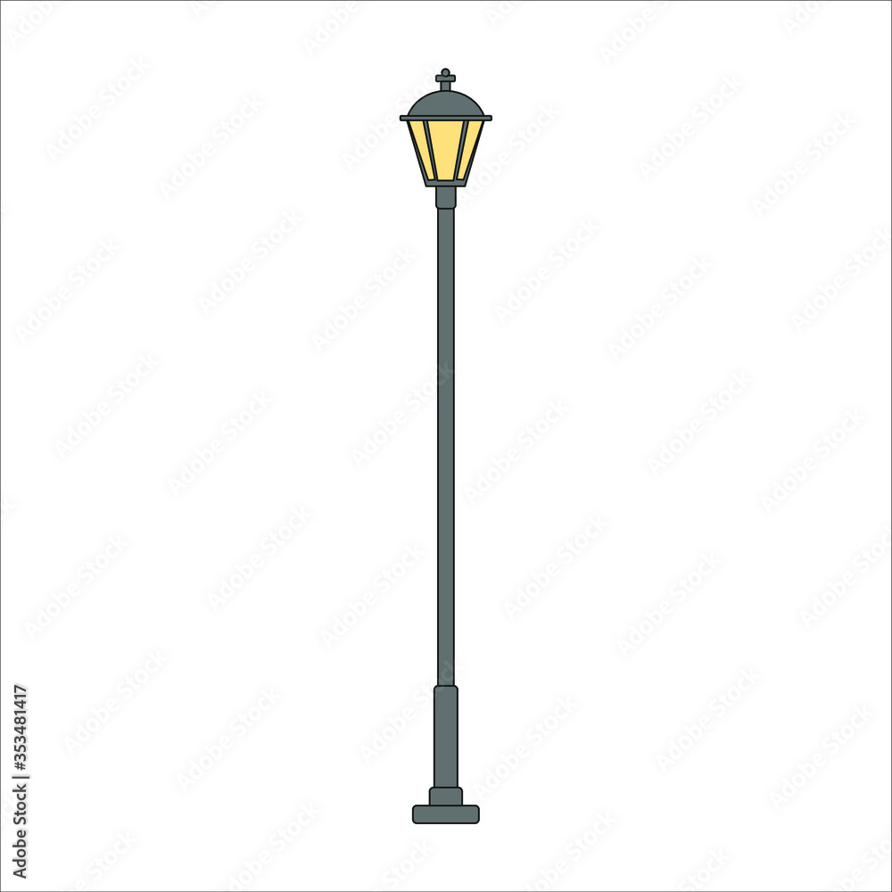 street lamps. illustration for web and mobile street lamps. illustration for web and mobile