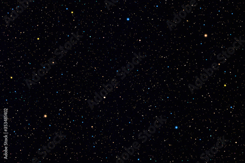 Galaxy with colour stars background. 