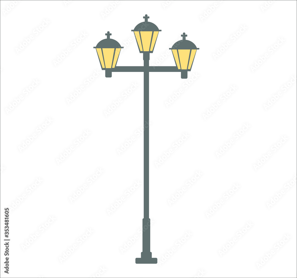 street lamps. illustration for web and mobile street lamps. illustration for web and mobile