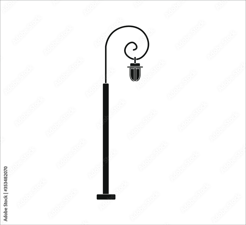 street lamps. illustration for web and mobile street lamps. illustration for web and mobile