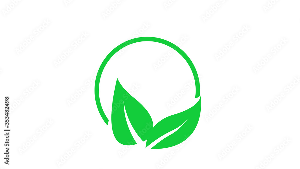 Flat leaves icons. illustration Flat leaves icons. illustration