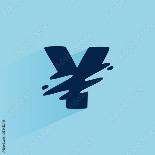 Initial letter Y fast speed logo design template.