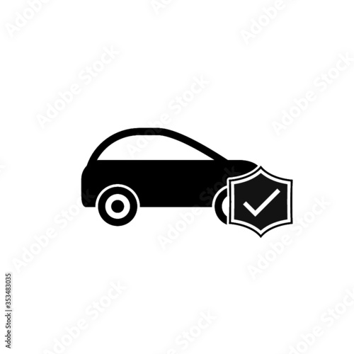 Car insurance icon isolated on white background