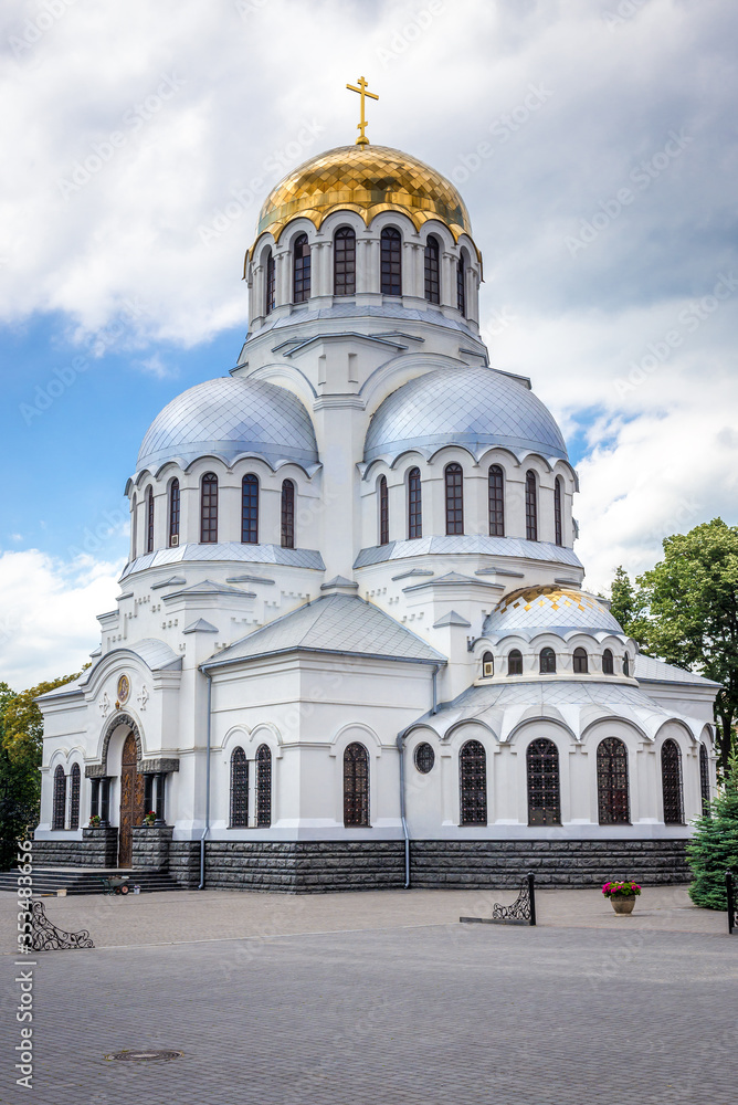 St Alexander Nevsky cathedral in Kamianets Podilskyi city in Khmelnytskyi Oblast, Ukraine