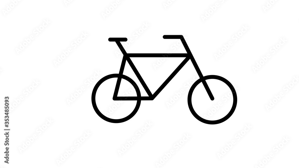 Cycling Icon Simple flat symbol. Perfect Black pictogram illustration Cycling Icon Simple flat symbol. Perfect Black pictogram illustration