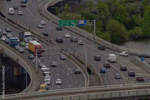 
Prague transport and architecture in spring during the day photo