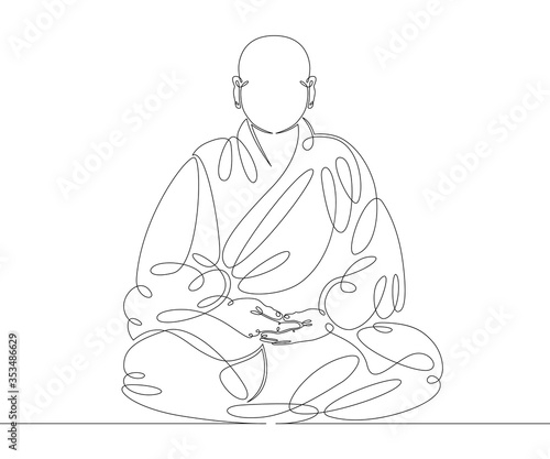 buddhist monk pray