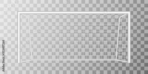 Vászonkép Football goal isolated on transparent background, vector illustration