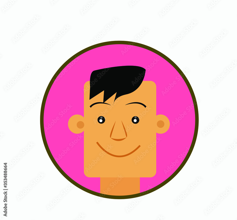 Fototapeta premium male hair styles vector illustration. eps10.