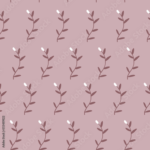 Modern elegant simple purple floral seamless repeat texture vector pattern