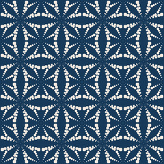 Acrylglasbilder Blau-weiße Muster Geometrisches Punktemuster in Dunkelblau  © Olgastocker