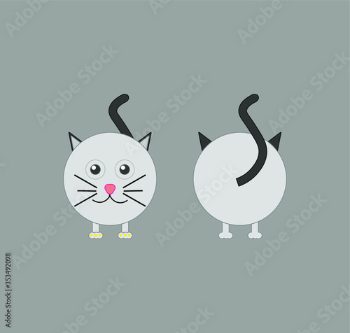 Fototapeta Naklejka Na Ścianę i Meble -  cat shaped icon. illustration for web and mobile
