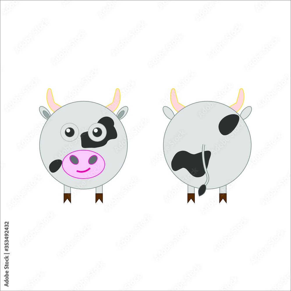 cow shaped icon. illustration for web and mobile cow shaped icon. illustration for web and mobile