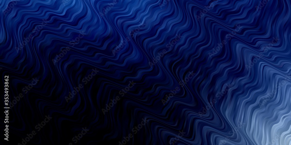Dark BLUE vector template with curves. Illustration in abstract style with gradient curved. Best design for your ad, poster, banner. Dark BLUE vector template with curves. Illustration in abstract style with gradient curved. Best design for your ad, poster, banner.