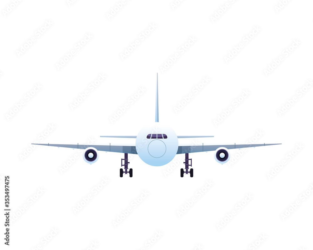 airplane airline vehicle isolated icon
