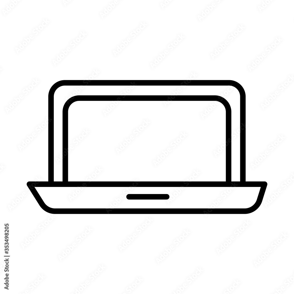 laptop computer line style icon laptop computer line style icon