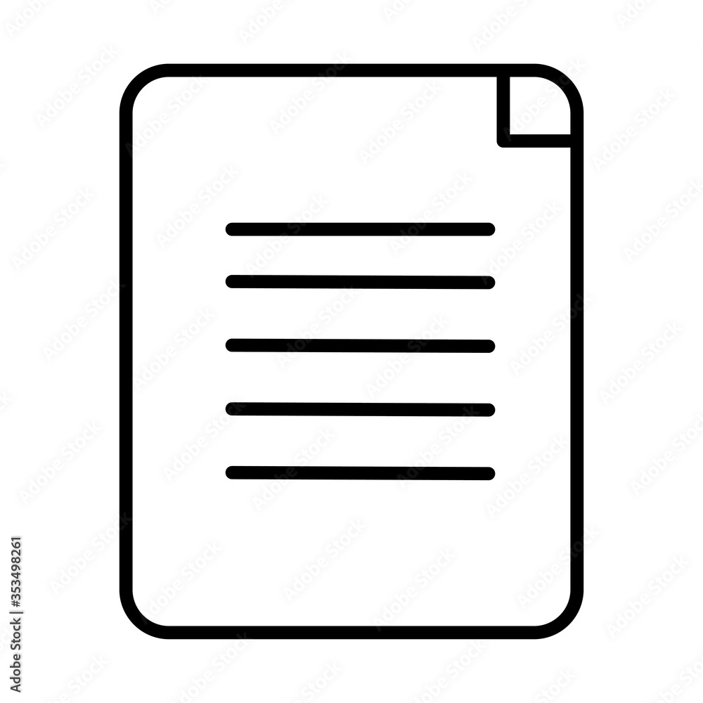 document file paper line style icon document file paper line style icon