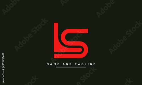 Alphabet letters monogram icon logo LS or SL