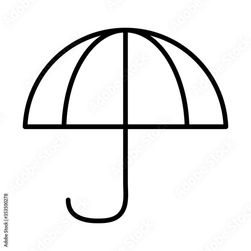 umbrella accessory line style icon
