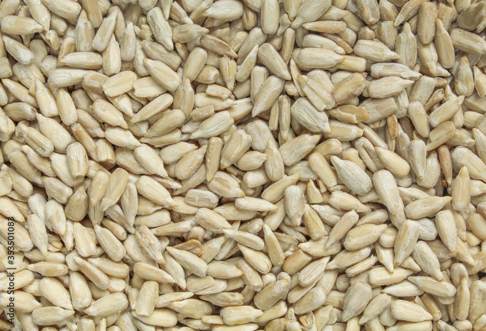 Full frame of sunflower seeds out of shell. Background/texture Full frame of sunflower seeds out of shell. Background/texture