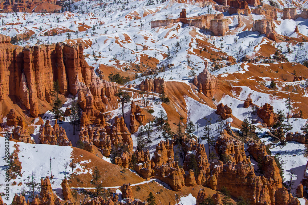 red rock canyon in winter snow red rock canyon in winter snow