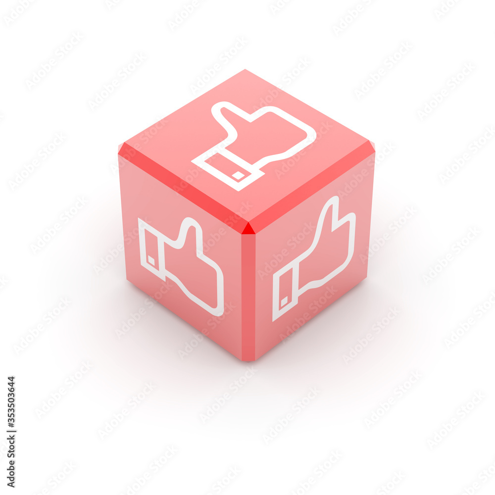 Like and unlike icons, social media concepts, 3d rendering Like and unlike icons, social media concepts, 3d rendering
