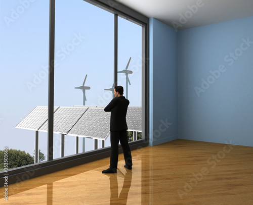 Abstract home interiors, original 3d rendering and models