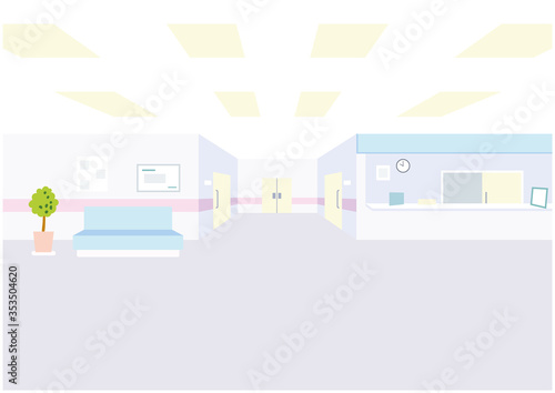 病院内　イメージ　イラスト