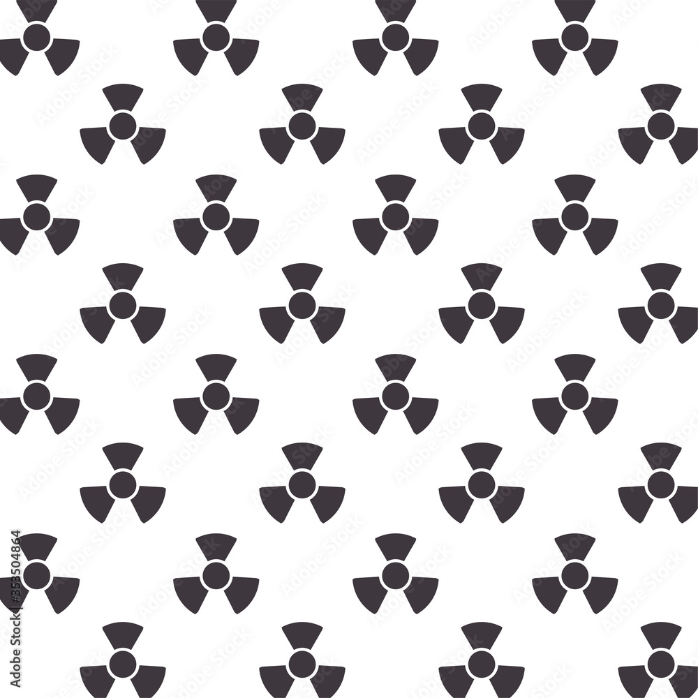 Fototapeta premium nuclear caution signals pattern background