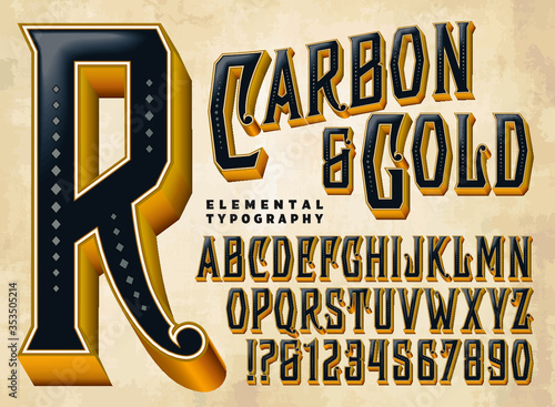 Carbon & Gold Elemental Typography