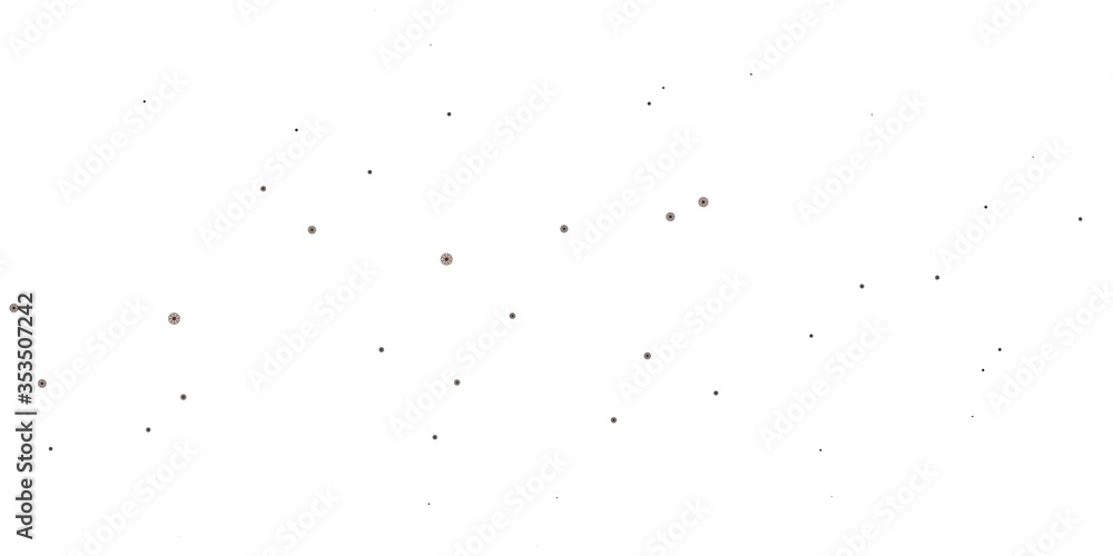 Light Brown vector doodle pattern with flowers. Light Brown vector doodle pattern with flowers.