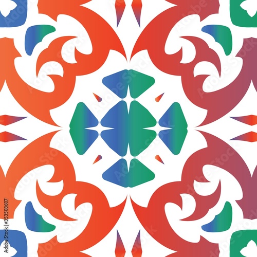 Antique ornate tiles talavera mexico.