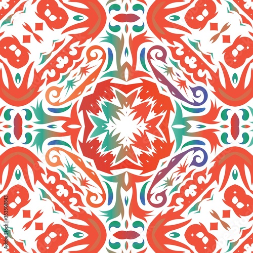 Antique ornate tiles talavera mexico.