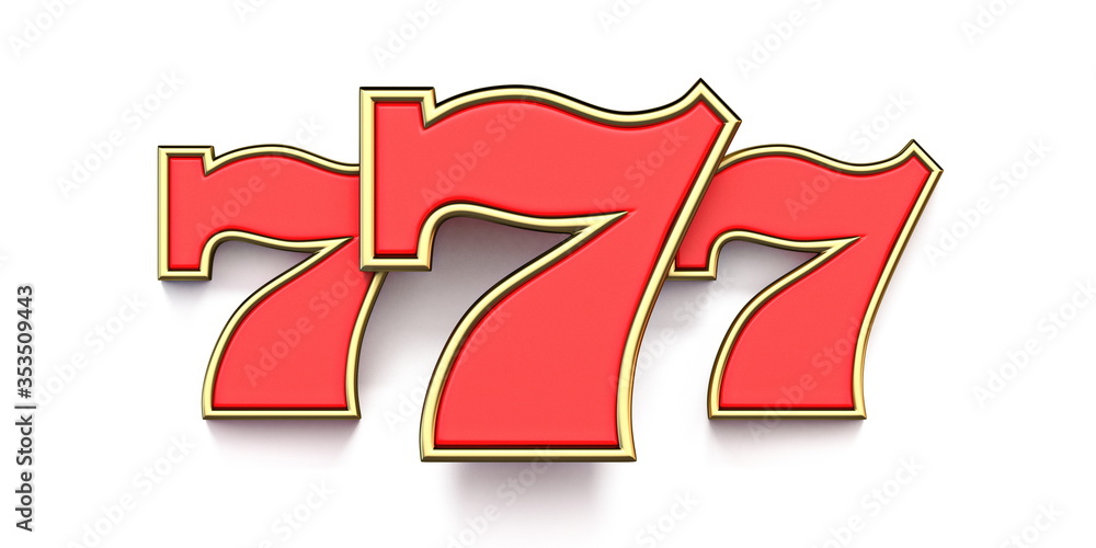 777 casino sign 3D - obrazy, fototapety, plakaty 