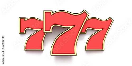 777 casino sign 3D