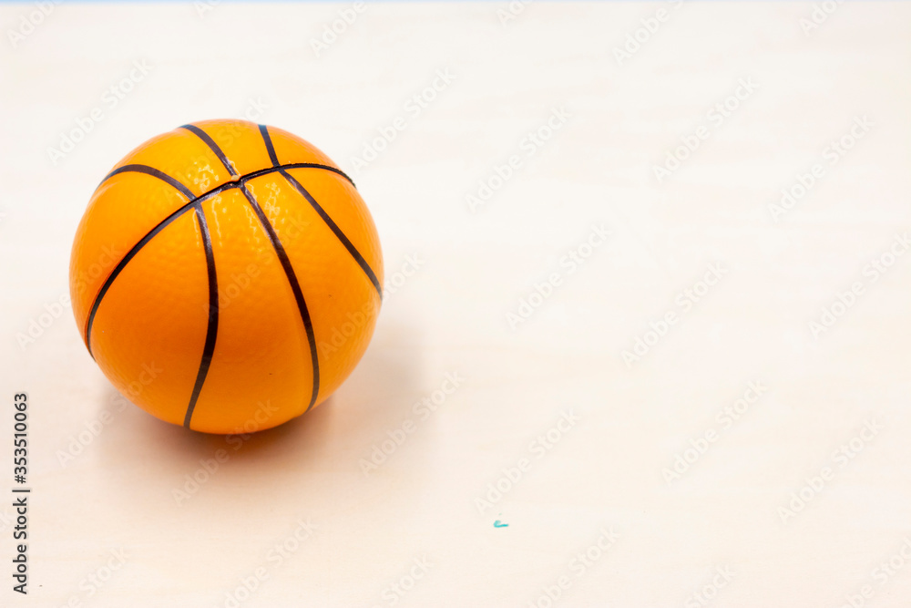Basketball is on wooden background
